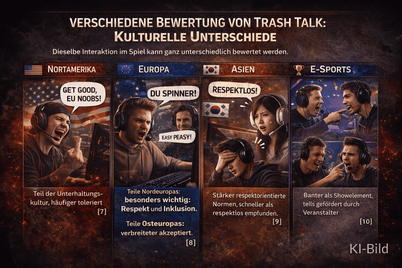 Unterschiedliche Reaktionen auf eine Provokation je nach kulturellem Kontext